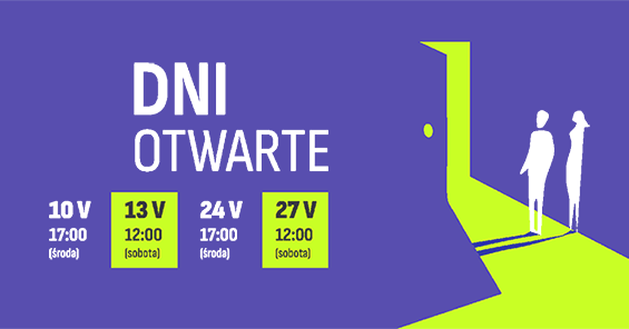 Zapraszamy na majowe Dni Otwarte 2023 w WSR i WSBMiR! 10, 24 V (środa) 17:00 oraz 13, 27 V (sobota) 12:00